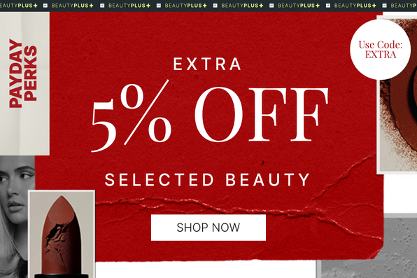 Extra 5% off Payday sale at Lookfantastic Extra 5% off Payday sale at Lookfantastic