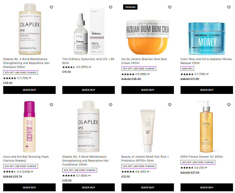 25% off selected at Lookfantastic