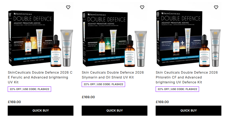 Skin Ceuticals Double Defence Kits