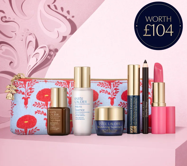 Free Estee Lauder Valentine’s Day Gift With Purchase (worth £104) when you spend £80