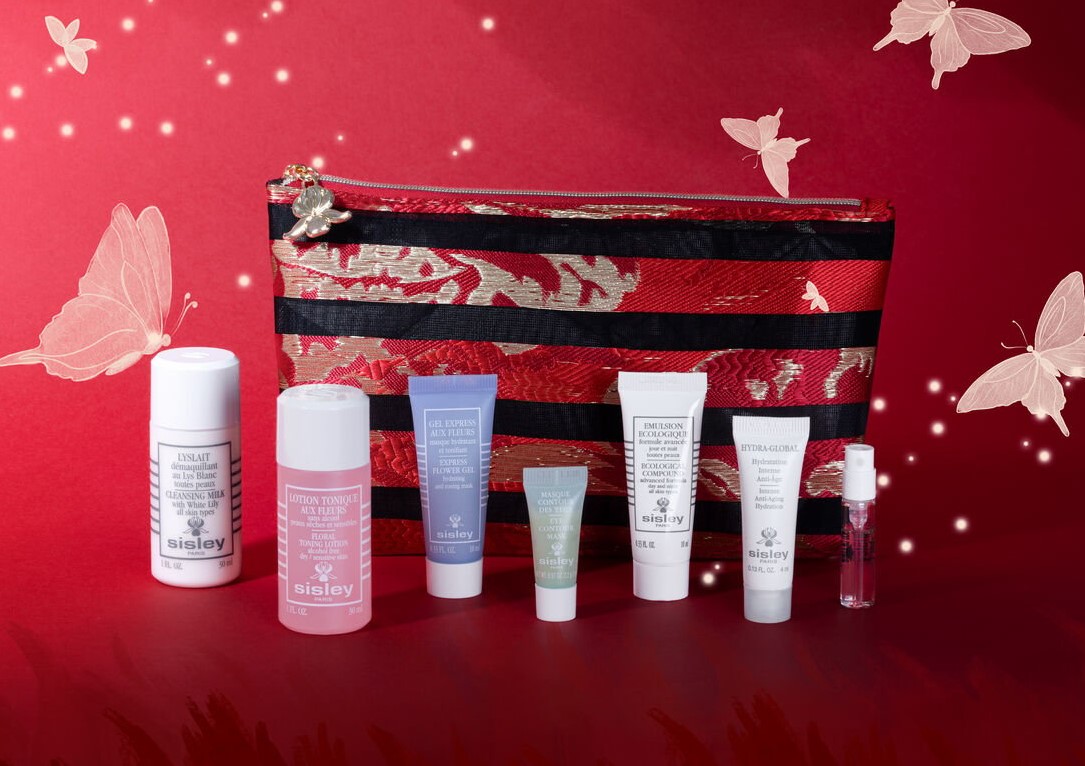 Free Sisley Paris Lunar New Year Pouch when you spend £150 Free Sisley Paris Lunar New Year Pouch when you spend £150