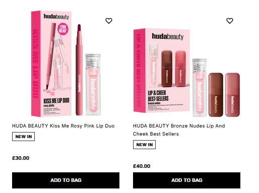 Huda Beauty Sets at Cult Beauty