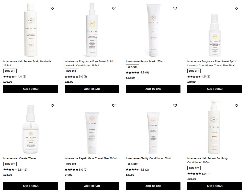 20% off Innersence at Cult Beauty 20% off Innersence at Cult Beauty