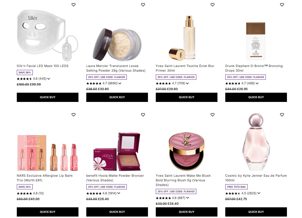 Extra 5% off Sale at Lookfantastic