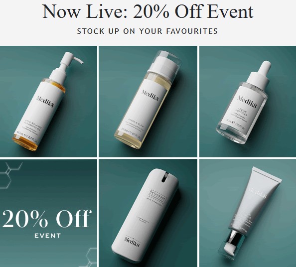 Save 20% and enjoy a complimentary full-size C-Tetra with orders £150+ or more at Medik8