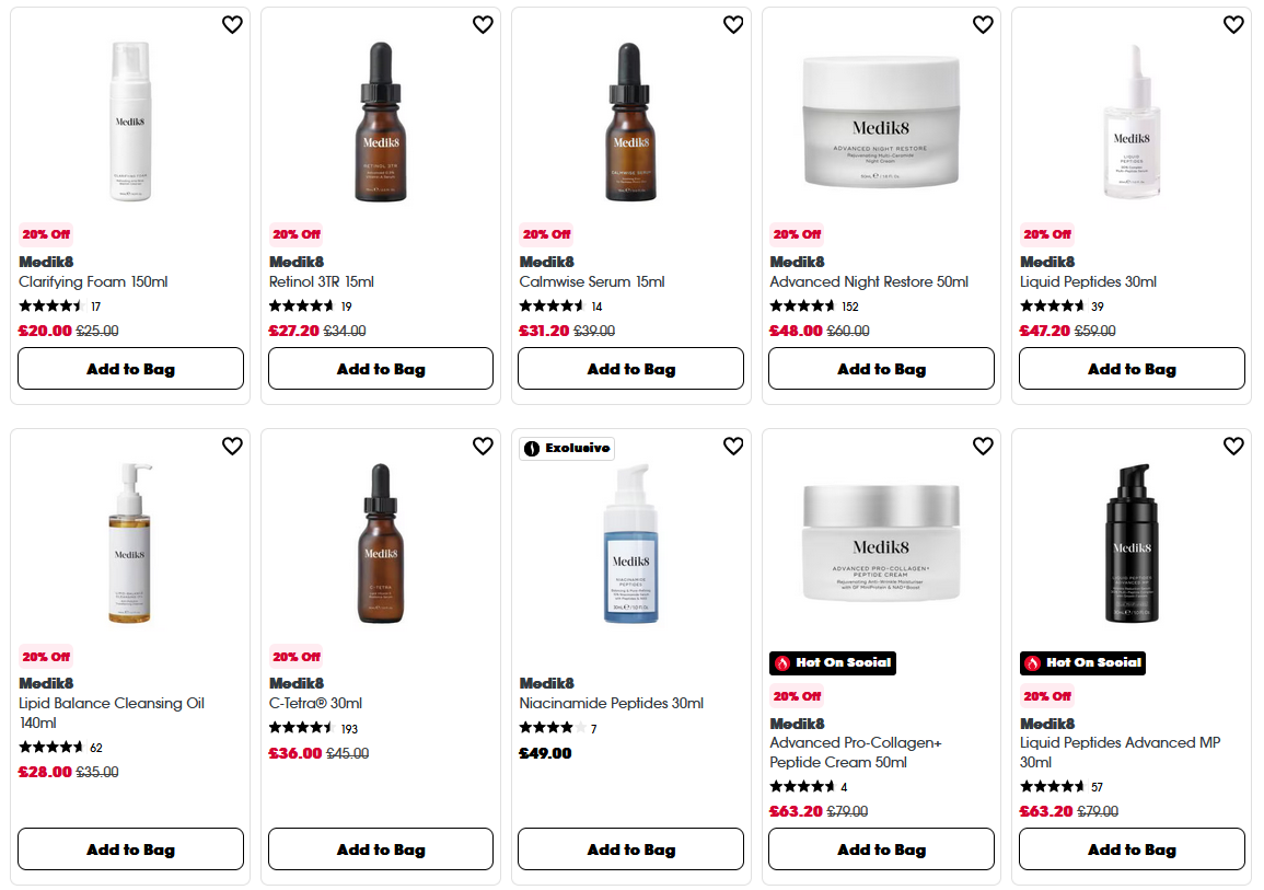 20% off Medik8 at Sephora UK