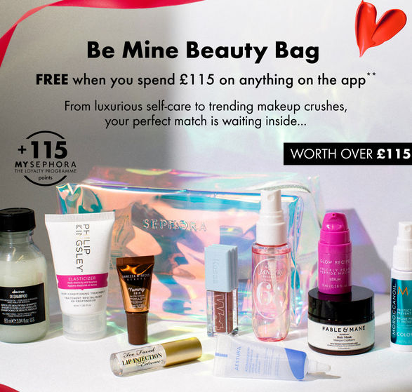 Sephora UK Be Mine Beauty Bag 2026