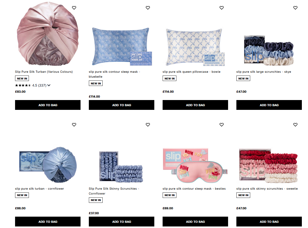 Slip Bluebelle Collection at Cult Beauty