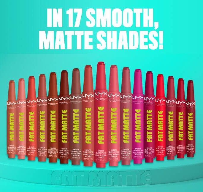 NYX Professional Makeup Fat Matte Smooth Color Lipstick NYX Professional Makeup Fat Matte Smooth Color Lipstick