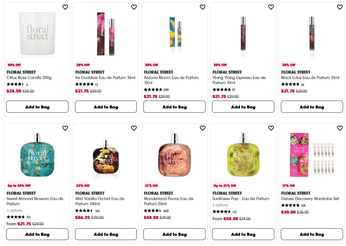 Up to 30% off Floral Street at Sephora UK Up to 30% off Floral Street at Sephora UK