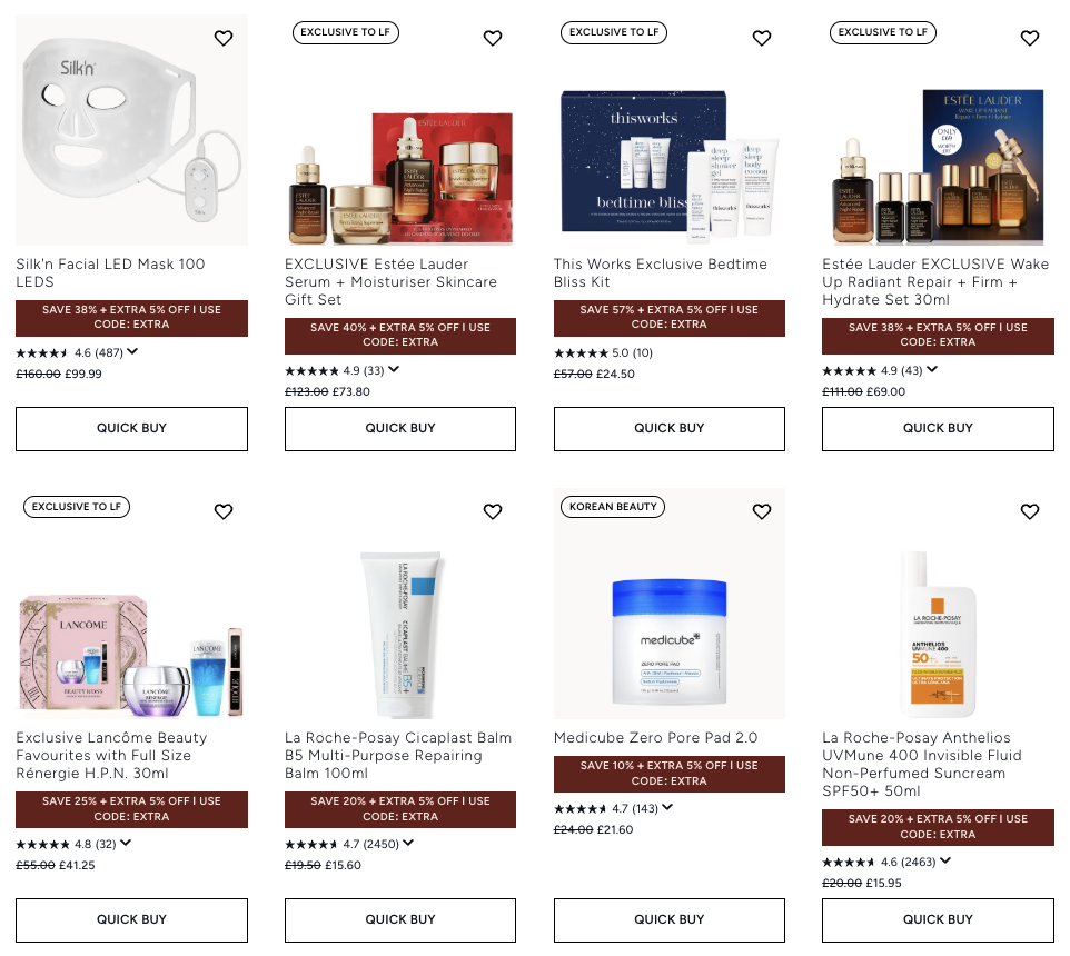 Up to 50% off selected at Lookfantastic + an extra 5% off with code BDLF. Limited time only. Up to 50% off selected at Lookfantastic + an extra 5% off with code BDLF. Limited time only.