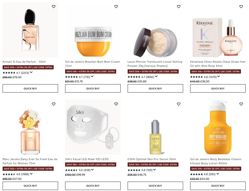 30% off selected at Lookfantastic