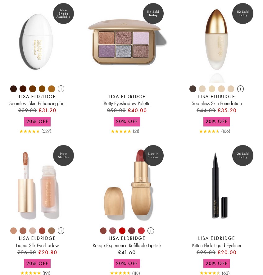 20% off Lisa Eldridge at Space NK 20% off Lisa Eldridge at Space NK