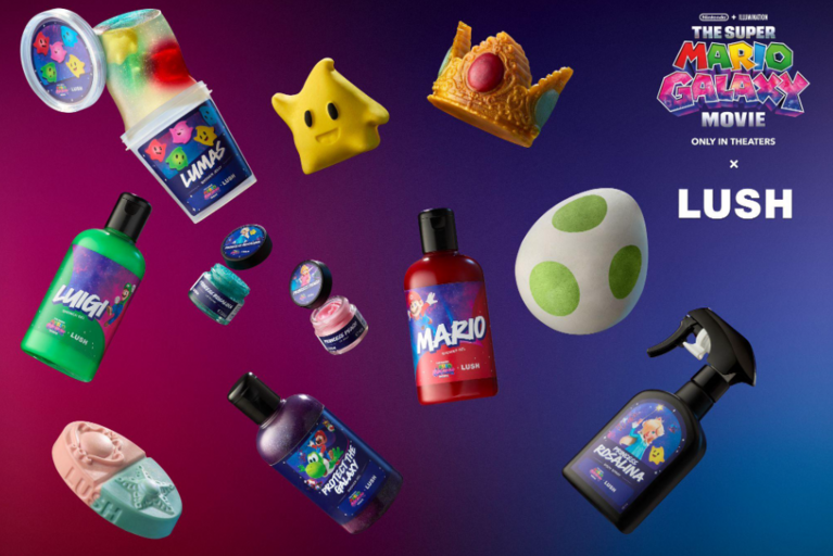 Lush x Nintendo and Illumination’s The Super Mario Galaxy Movie Collection Lush x Nintendo and Illumination’s The Super Mario Galaxy Movie Collection