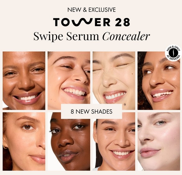 New shades of the Tower 28 Swipe Serum Concealer at Sephora UK New shades of the Tower 28 Swipe Serum Concealer at Sephora UK