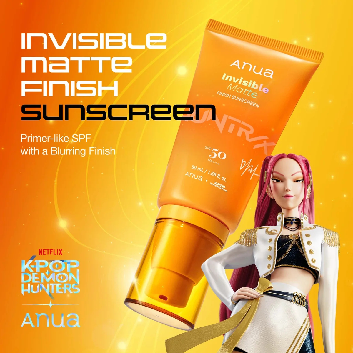 Anua KPop Demon Hunters Invisible Matte Finish SPF50 Sunscreen Anua KPop Demon Hunters Invisible Matte Finish SPF50 Sunscreen