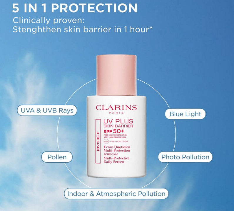 Clarins UV Plus Anti-Pollution Translucent Sunscreen SPF50+ Clarins UV Plus Anti-Pollution Translucent Sunscreen SPF50+