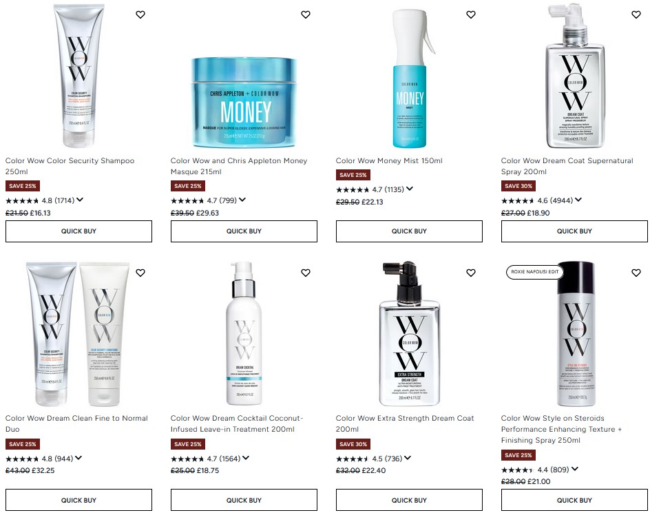Up to 30% off Color Wow at Lookfantastic Up to 30% off Color Wow at Lookfantastic