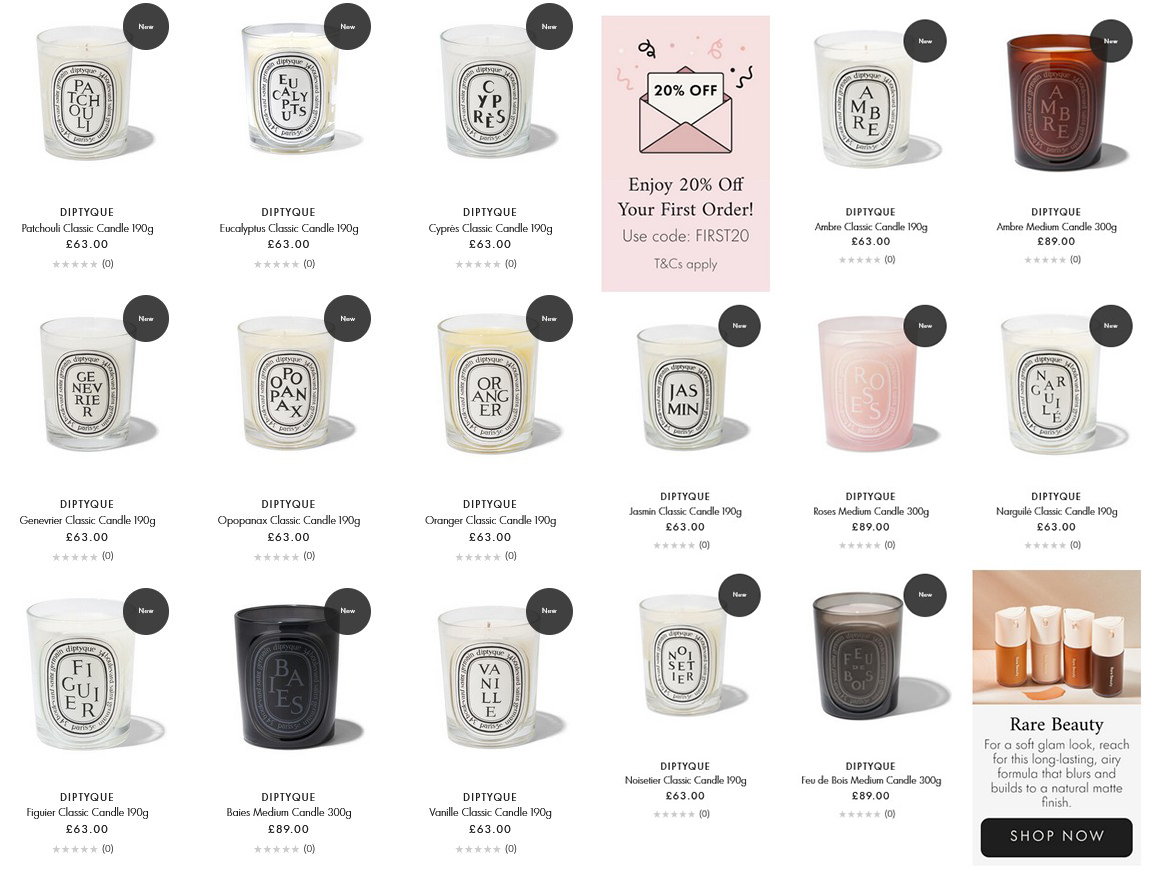 New Diptyque Candles at Space NK New Diptyque Candles at Space NK