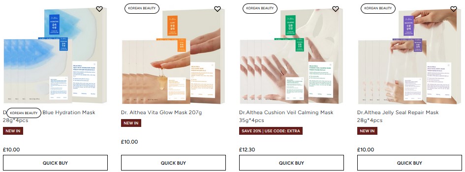 Dr.Althea Masks at Lookfantastic Dr.Althea Masks at Lookfantastic