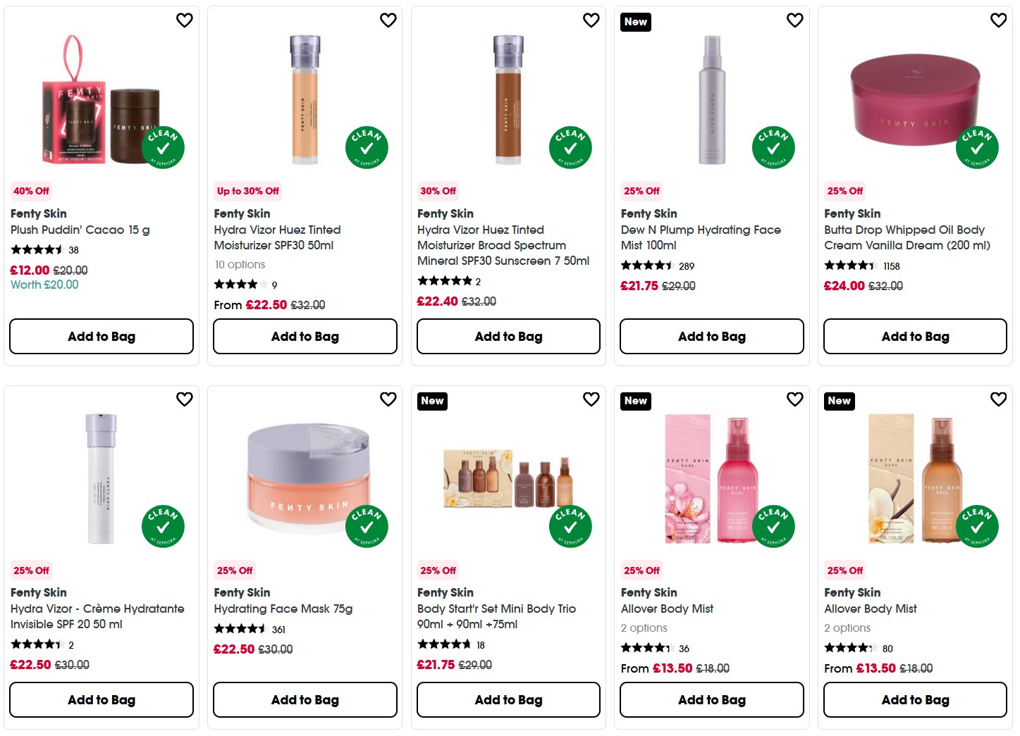 Up to 40% off Fenty Skin at Sephora UK Up to 40% off Fenty Skin at Sephora UK
