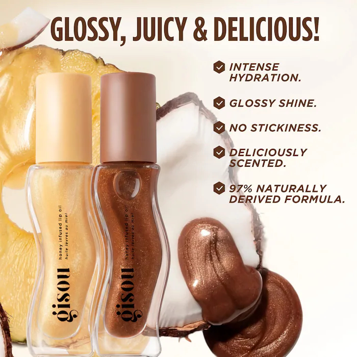 New shades of the Gisou Gisou Honey Infused Hydrating Lip Oil New shades of the Gisou Gisou Honey Infused Hydrating Lip Oil