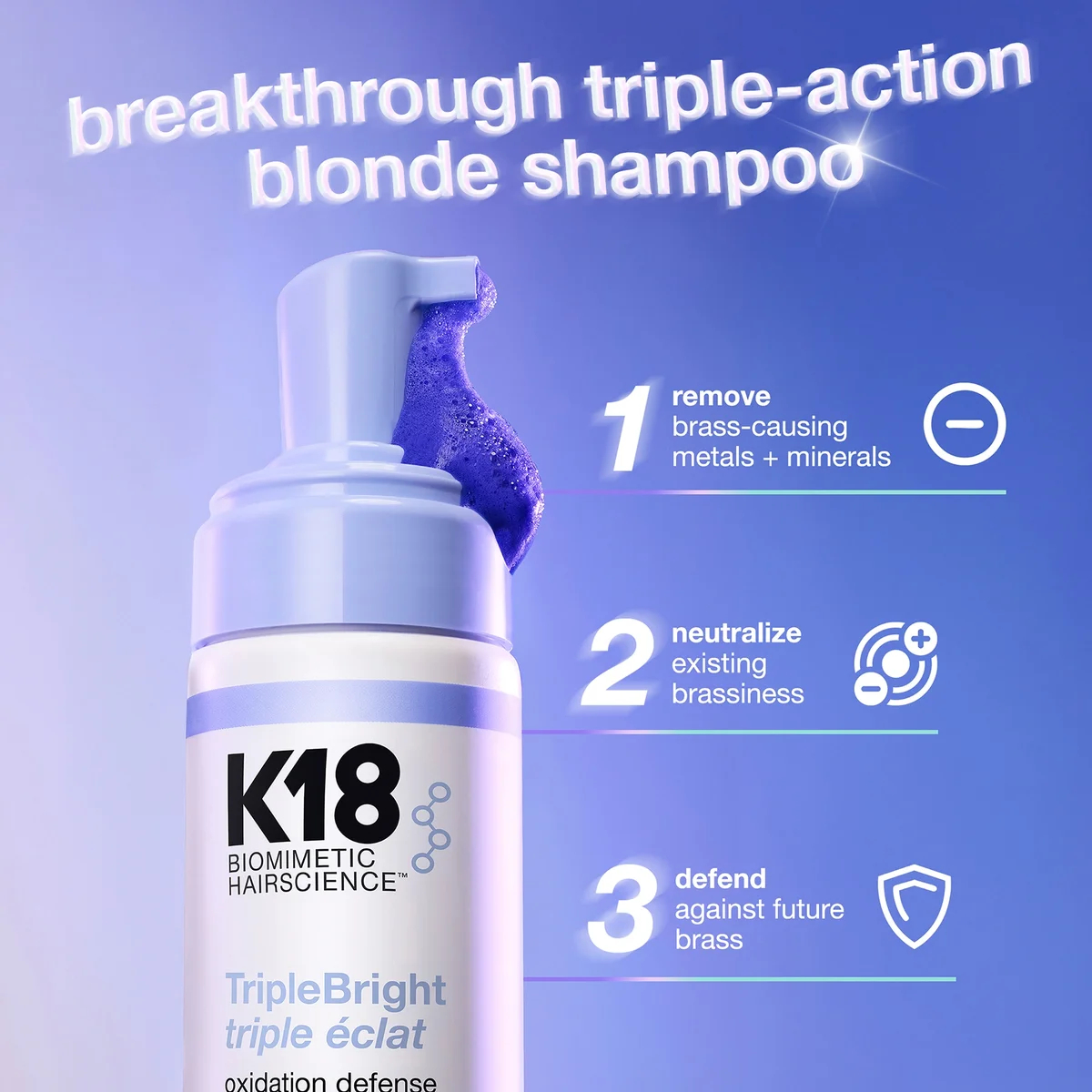 K18 TripleBright Oxidation Defense Purple Shampoo K18 TripleBright Oxidation Defense Purple Shampoo