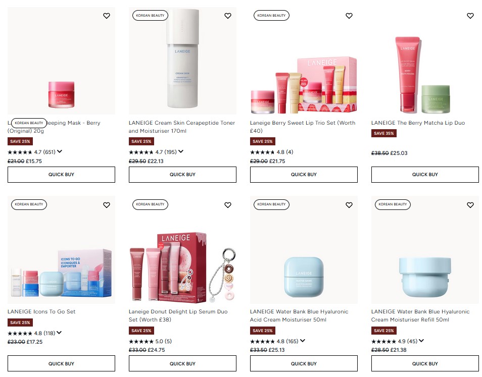 25% off LANEIGE at Lookfantastic 25% off LANEIGE at Lookfantastic