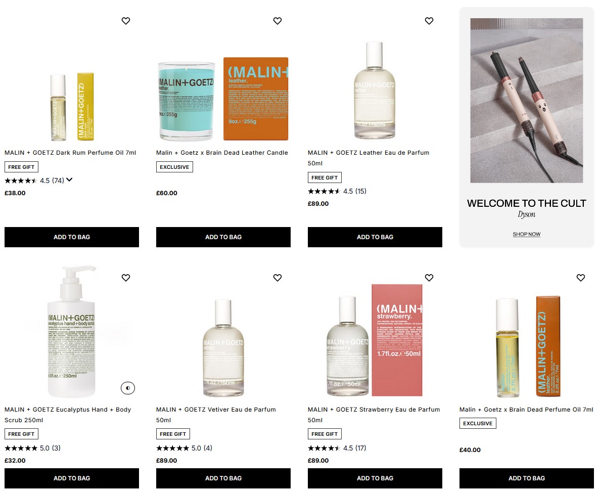 20% off MALIN + GOETZ at Cult Beauty 20% off MALIN + GOETZ at Cult Beauty