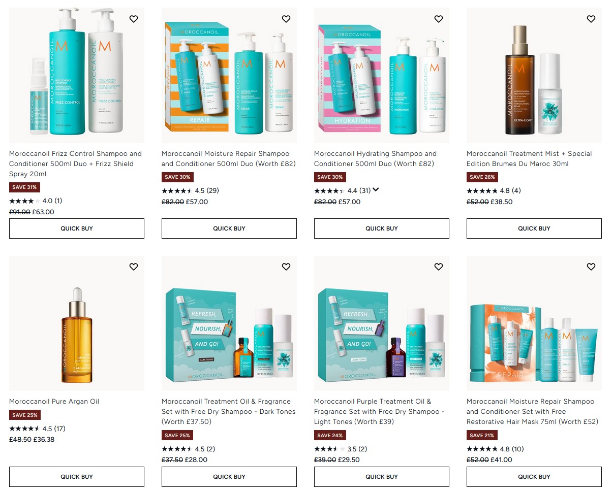 Up to 30% off Moroccanoil at Lookfantastic Up to 30% off Moroccanoil at Lookfantastic