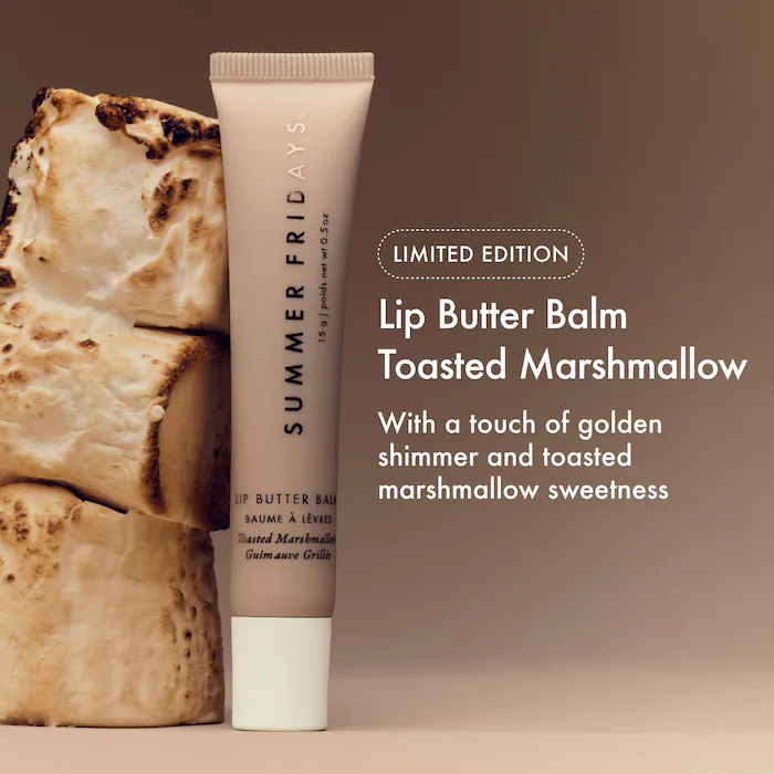 Summer Fridays Lip Butter Balm Treatment for Hydration + Nourishing Shine in Toasted Marshmallow Summer Fridays Lip Butter Balm Treatment for Hydration + Nourishing Shine in Toasted Marshmallow