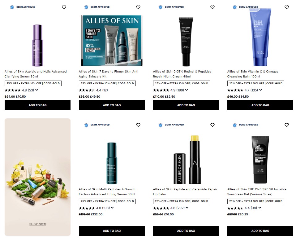 25% off Allies of Skin at Cult Beauty 25% off Allies of Skin at Cult Beauty