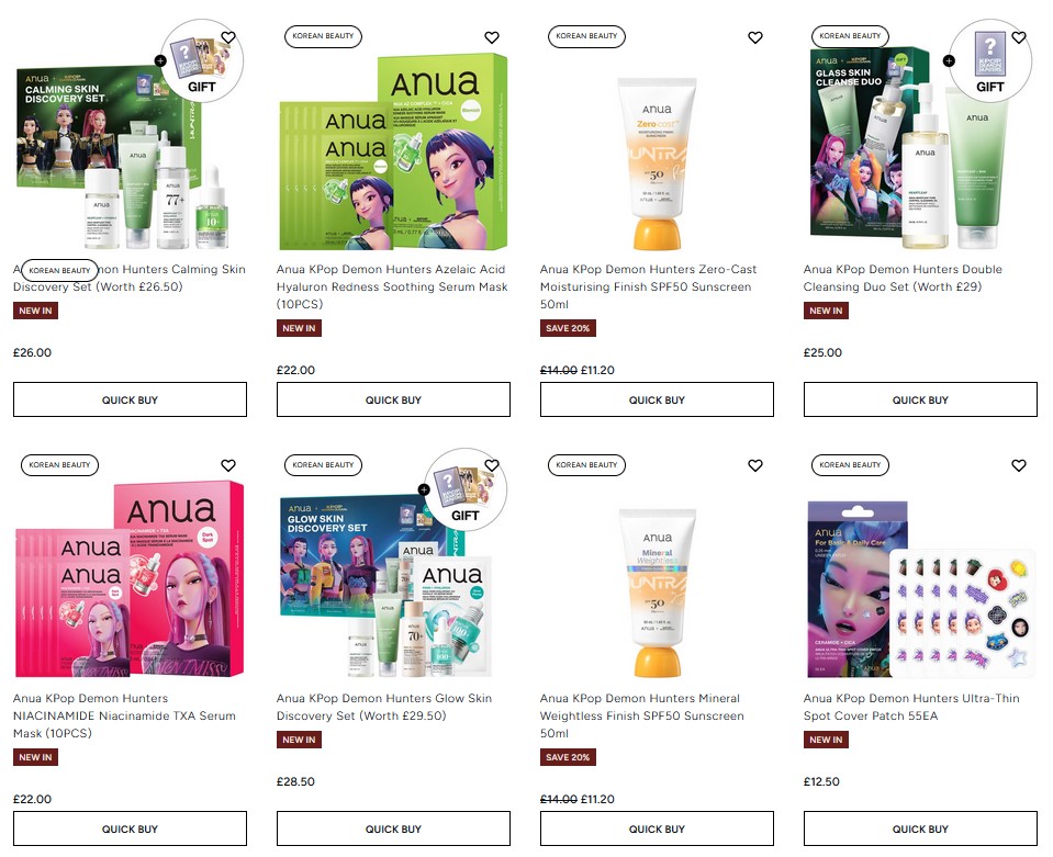 Anua x K-Pop Demon Hunters Collection Anua x K-Pop Demon Hunters Collection