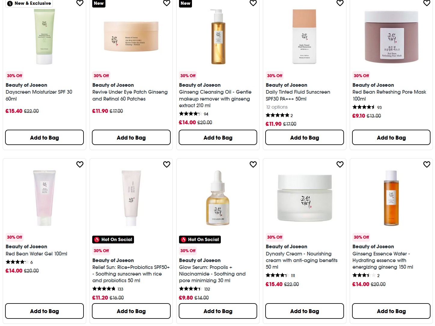 30% off Beauty of Joseon at Sephora UK 30% off Beauty of Joseon at Sephora UK