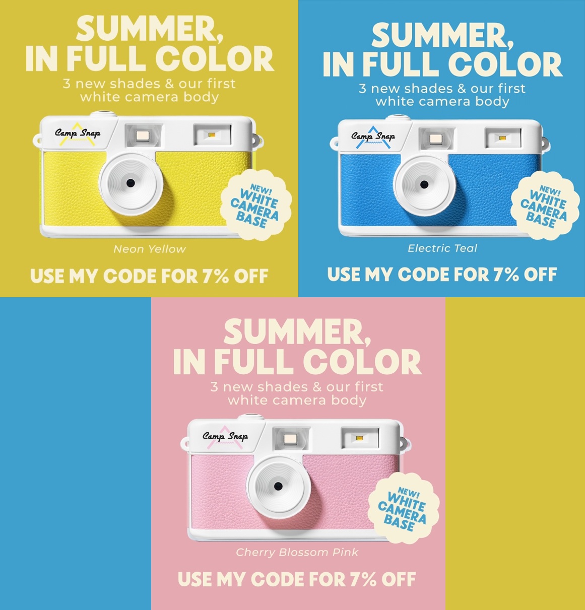 New Camp Snap Camera Summer Colors New Camp Snap Camera Summer Colors