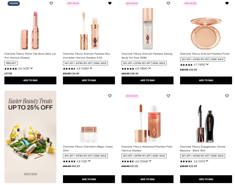20% off Charlotte Tilbury at Cult Beauty 20% off Charlotte Tilbury at Cult Beauty