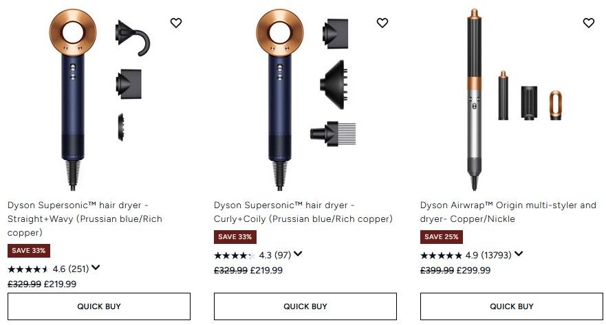 Up to 33% off Dyson at Lookfantastic Up to 33% off Dyson at Lookfantastic