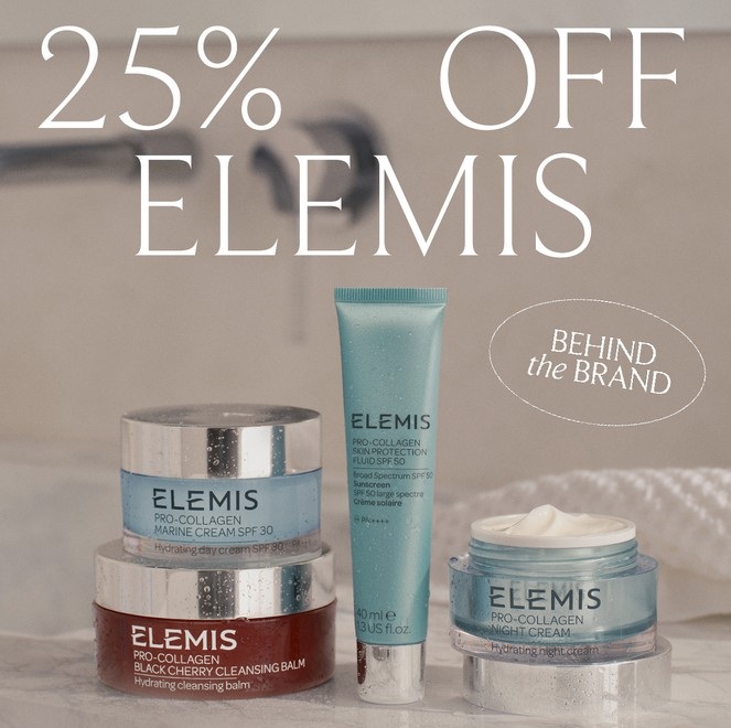 25% off Elemis at Lookfantastic 25% off Elemis at Lookfantastic
