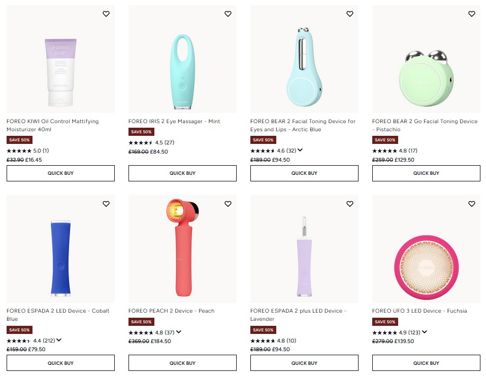 50% off FOREO at Lookfantastic 50% off FOREO at Lookfantastic