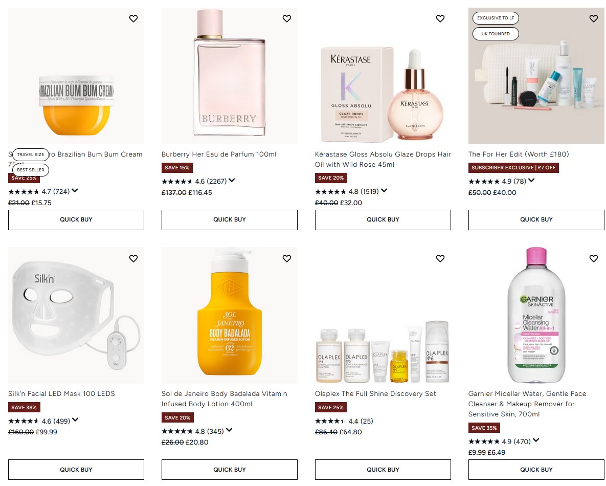 Up to 30% off sale at Lookfantastic Up to 30% off sale at Lookfantastic