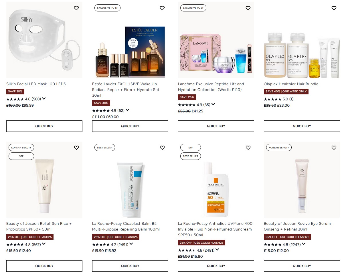 Up to 40% off sale at Lookfantastic Up to 40% off sale at Lookfantastic