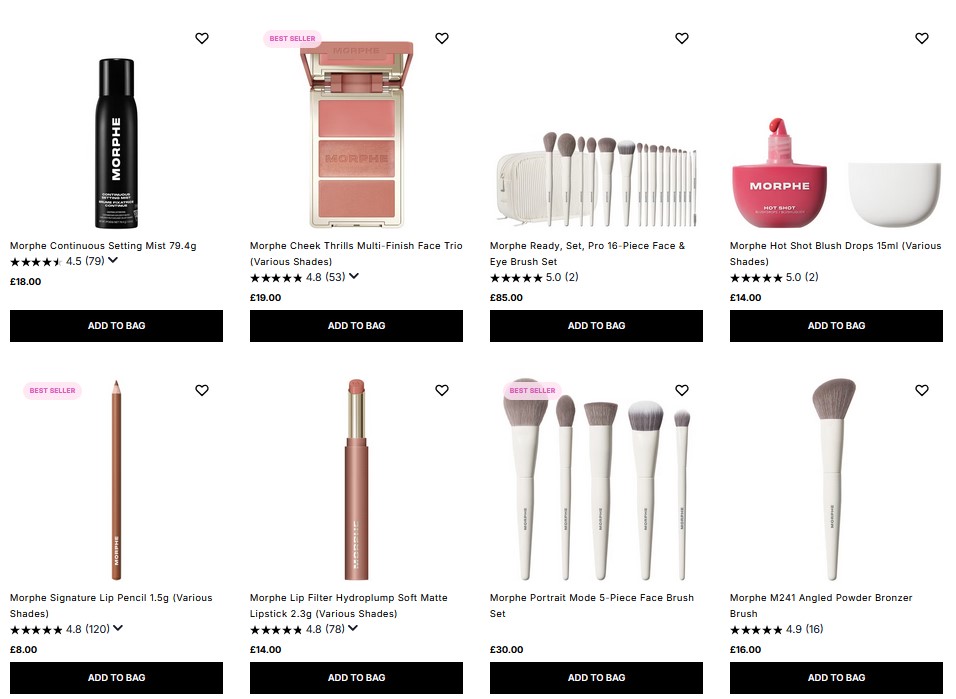 20% off Morphe at Cult Beauty 20% off Morphe at Cult Beauty