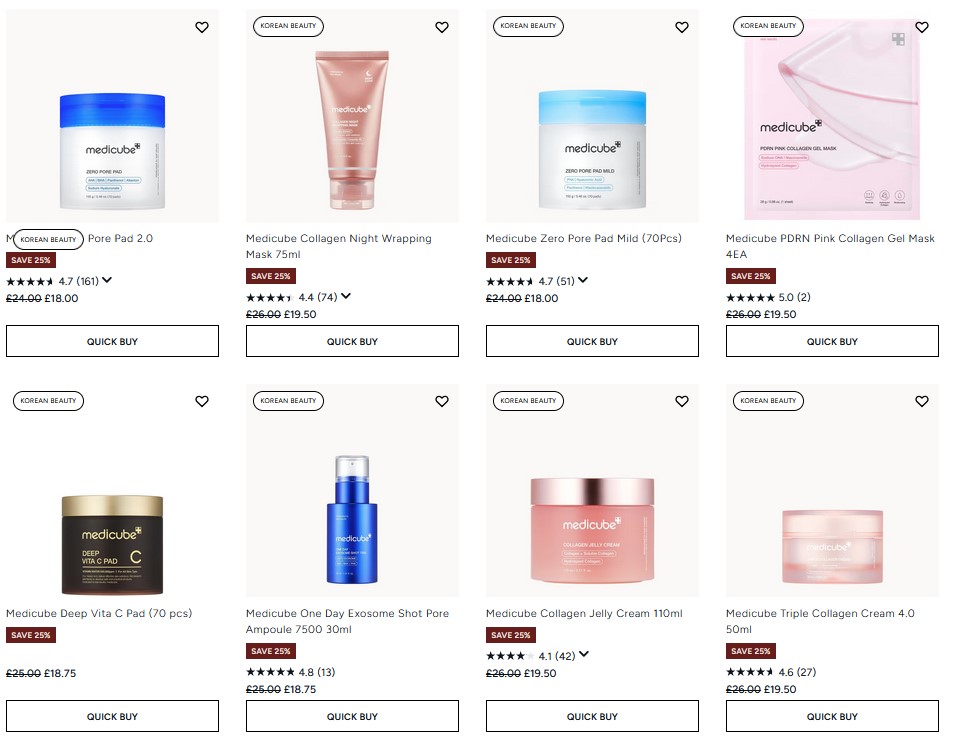 25% off Medicube at Lookfantastic 25% off Medicube at Lookfantastic