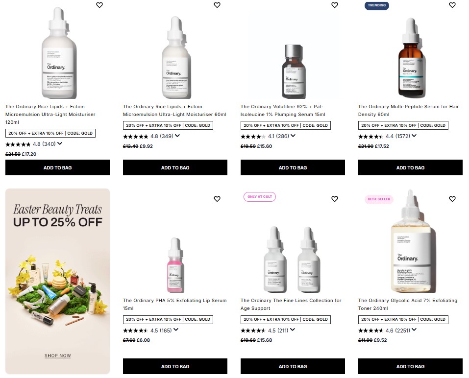20% off The Ordinary at Cult Beauty 20% off The Ordinary at Cult Beauty