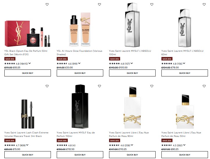 25% off YSL at Lookfantastic 25% off YSL at Lookfantastic