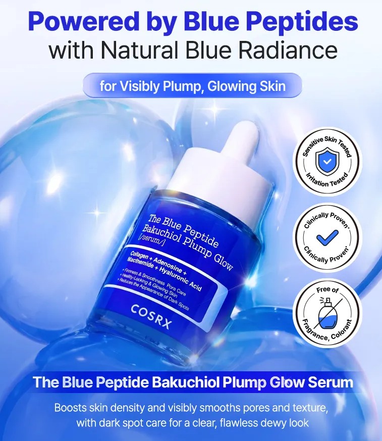 COSRX The Blue Peptide Bakuchiol Plump Glow Serum COSRX The Blue Peptide Bakuchiol Plump Glow Serum