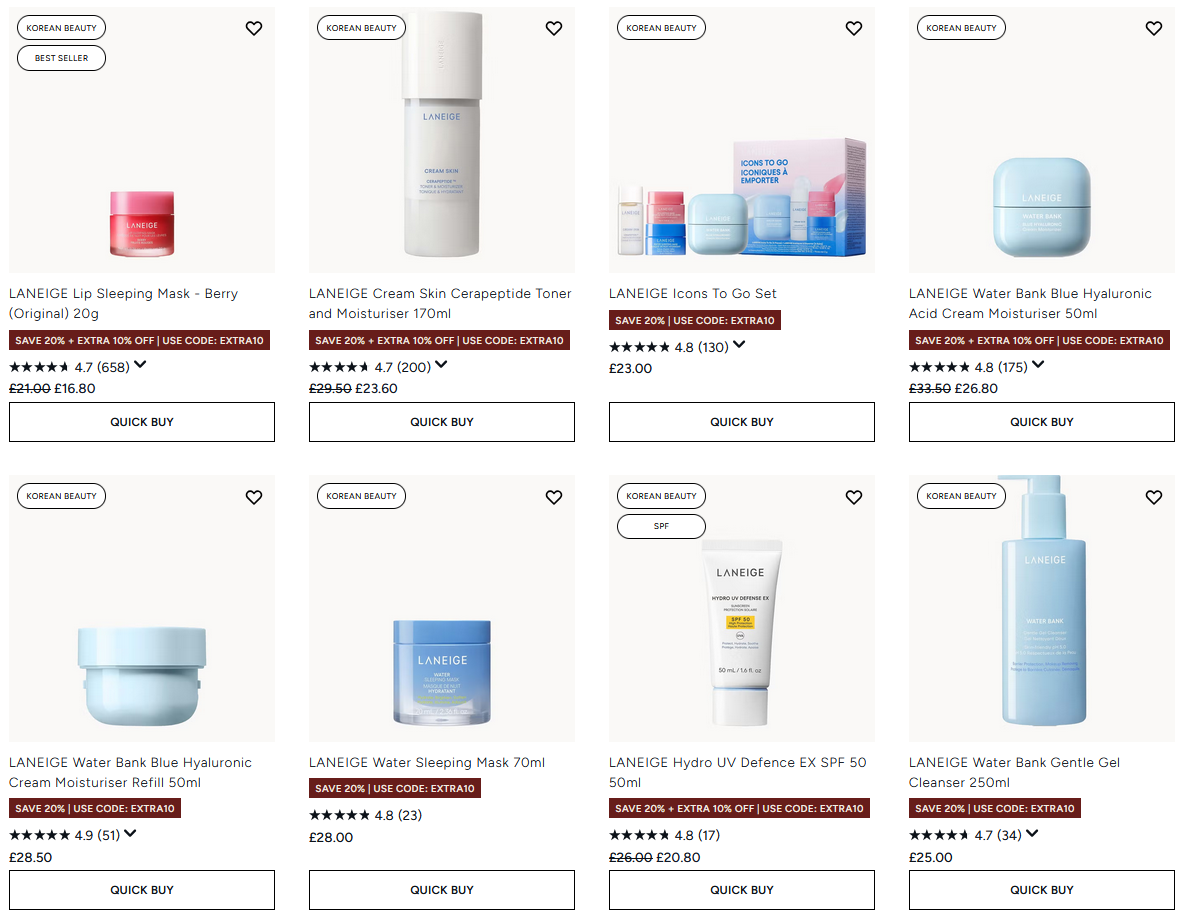 20% off LANEIGE at Lookfantastic 20% off LANEIGE at Lookfantastic