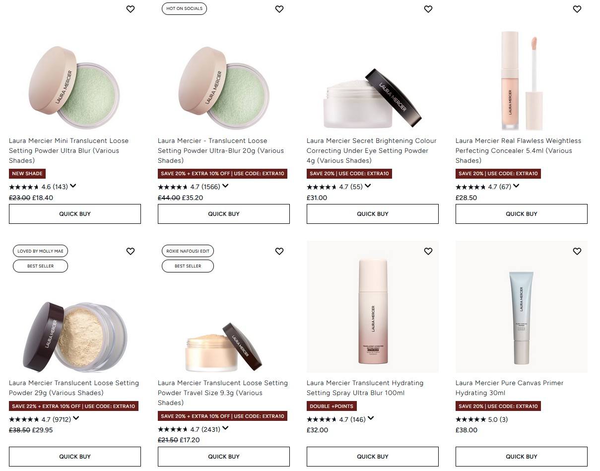 20% off Laura Mercier at Lookfantastic 20% off Laura Mercier at Lookfantastic