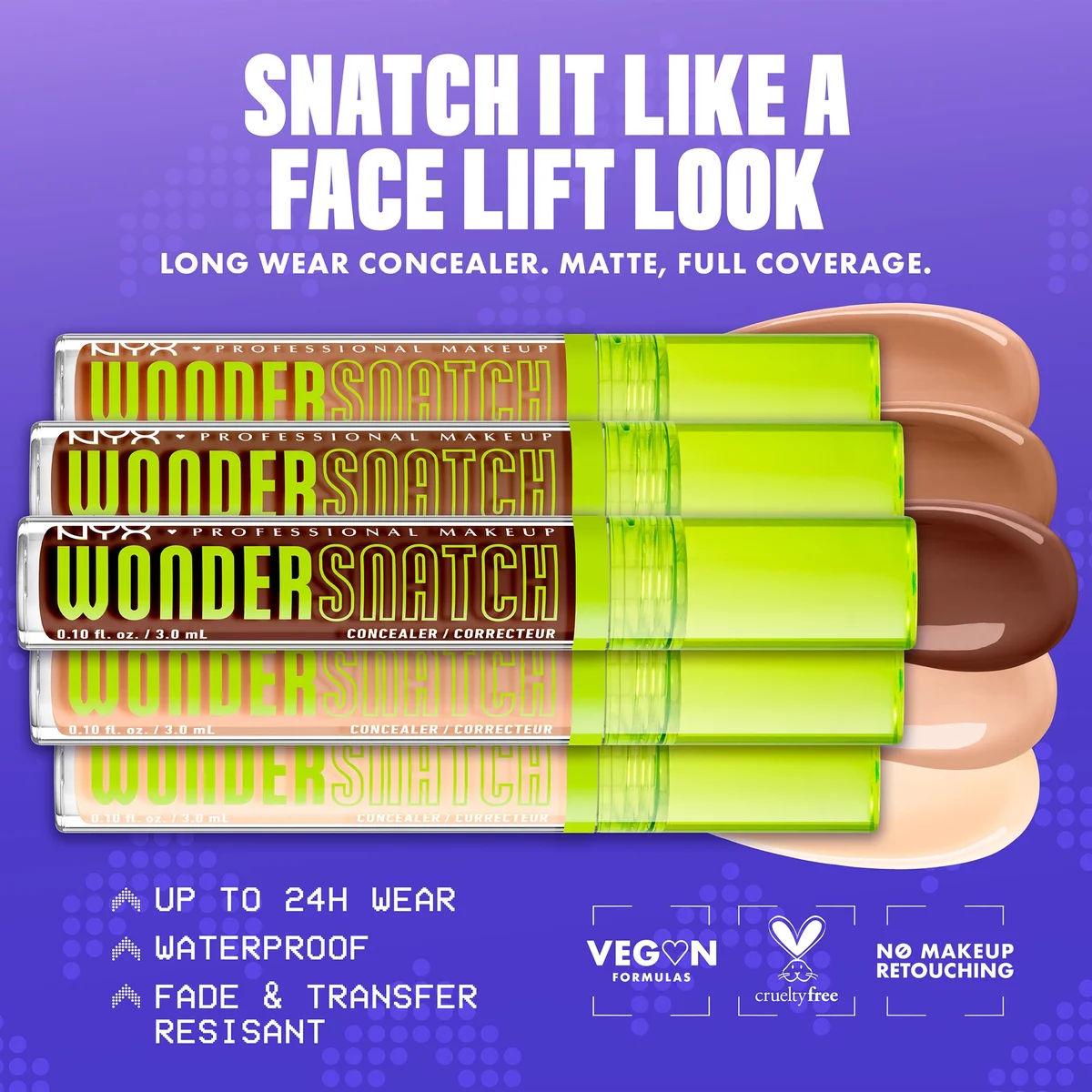 NYX Professional Makeup Wonder Snatch Concealer, Liquid Concealer, Up to 24h Hydration, Waterproof Wear NYX Professional Makeup Wonder Snatch Concealer, Liquid Concealer, Up to 24h Hydration, Waterproof Wear