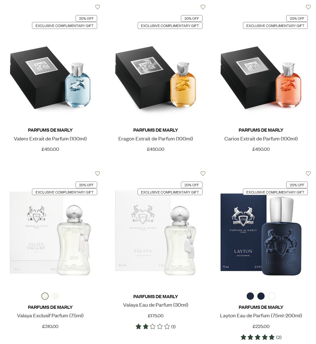 20% off Parfums de Marly at Harrods 20% off Parfums de Marly at Harrods
